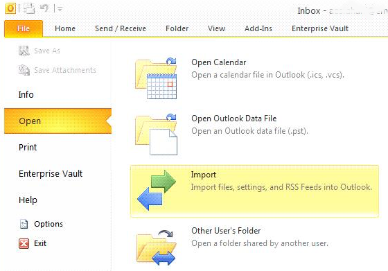 UCLA Knowledge Base : Importing Calendar Items into Outlook 2010