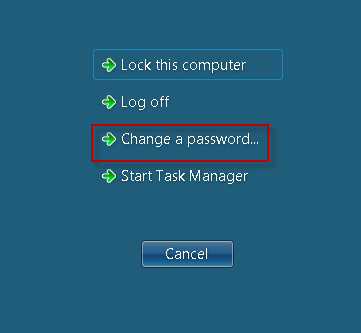 change your domain password windows 7